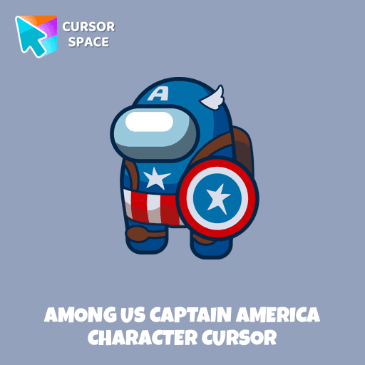 Among Us Captain America Character cursor pointer cursor